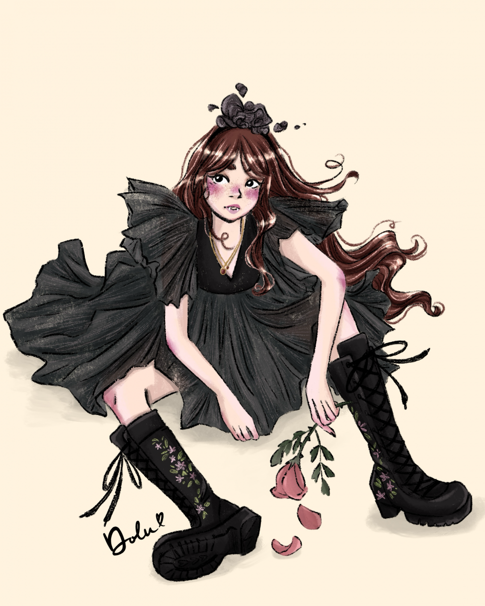 Charakterdesign Vampir Mädchen Kinderbuch