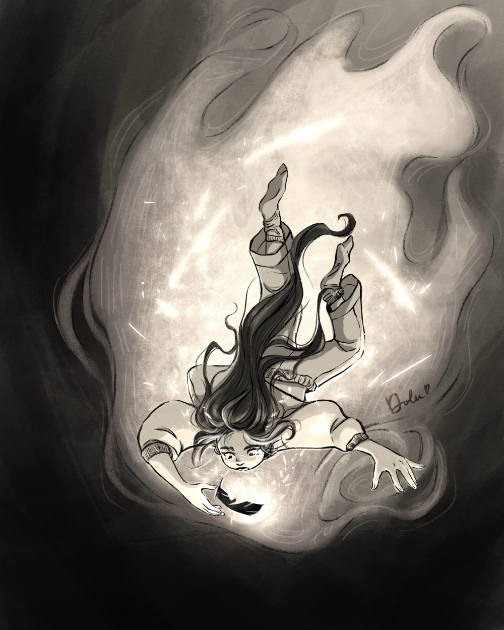 Schwarz Weiß Comic Kinderbuch Illustration