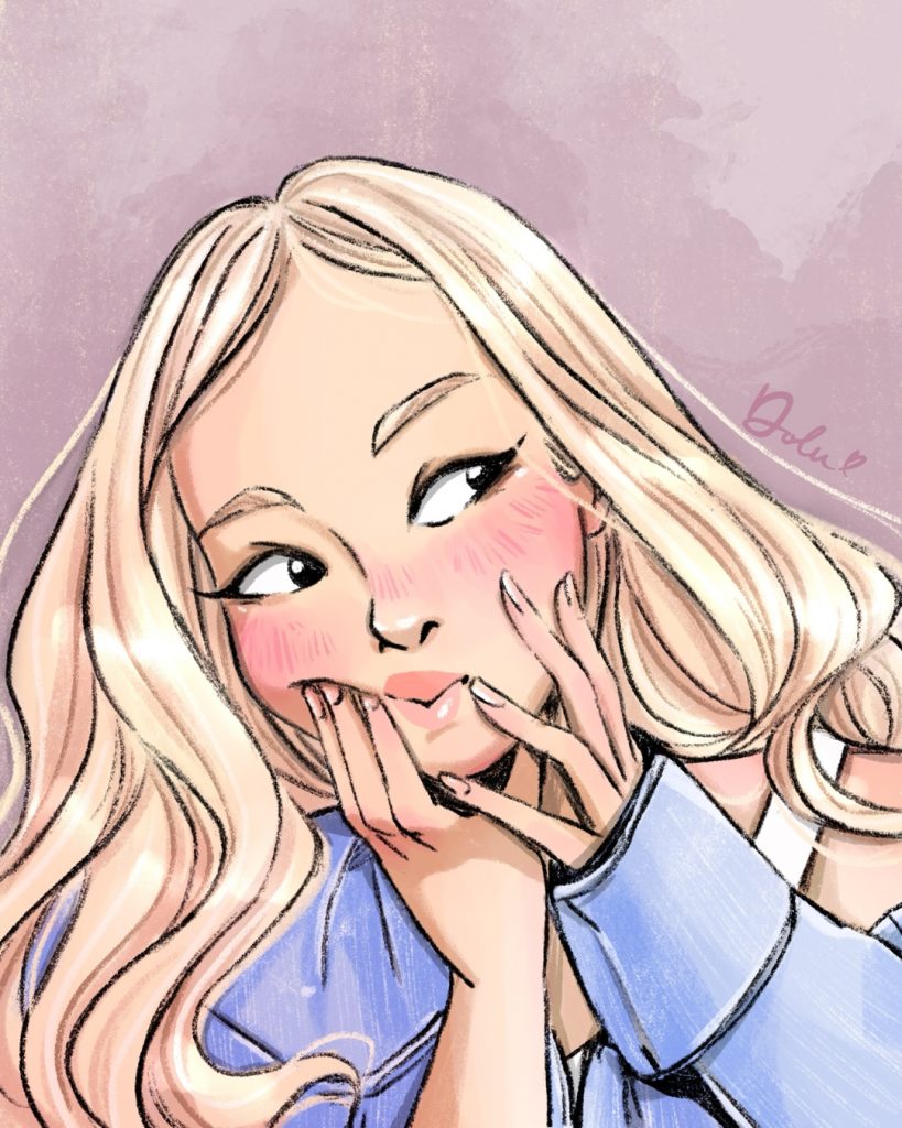 Roseanne Park von Blackpink Fanart von Dolunay Günther.